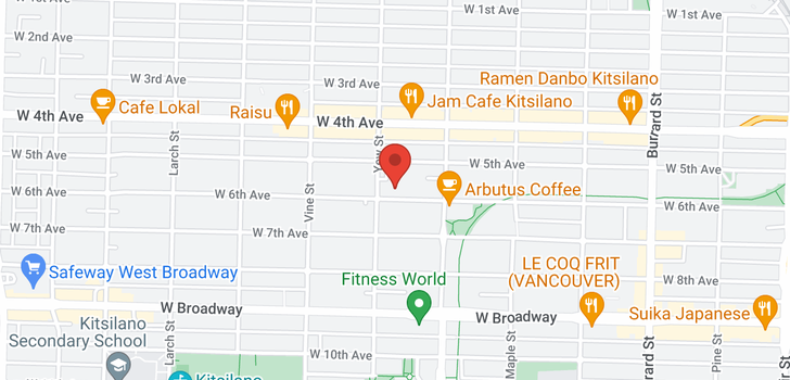 map of 408 2173 W 6TH AVENUE